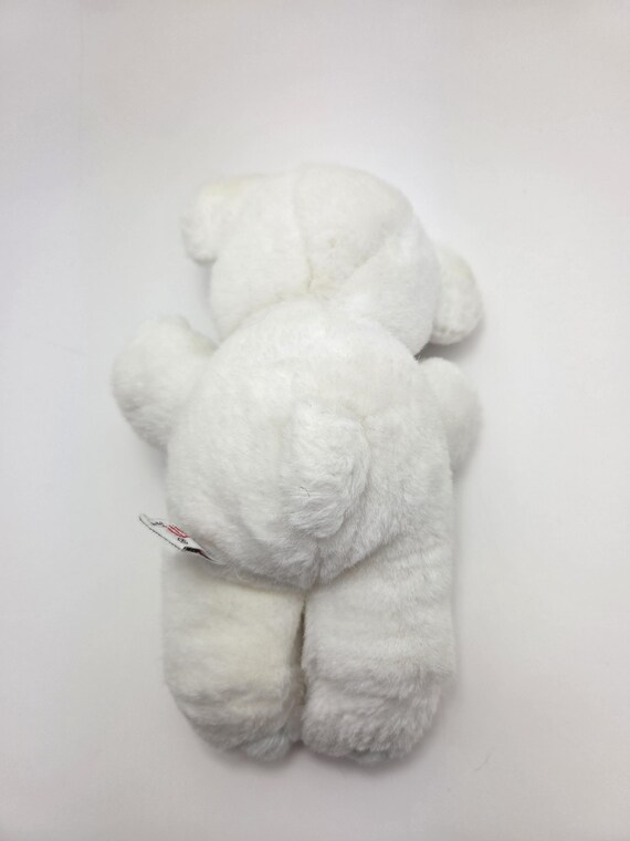 Gund 1979 White Teddy Bear Rattle Sleeping Closed Eyes Vintage