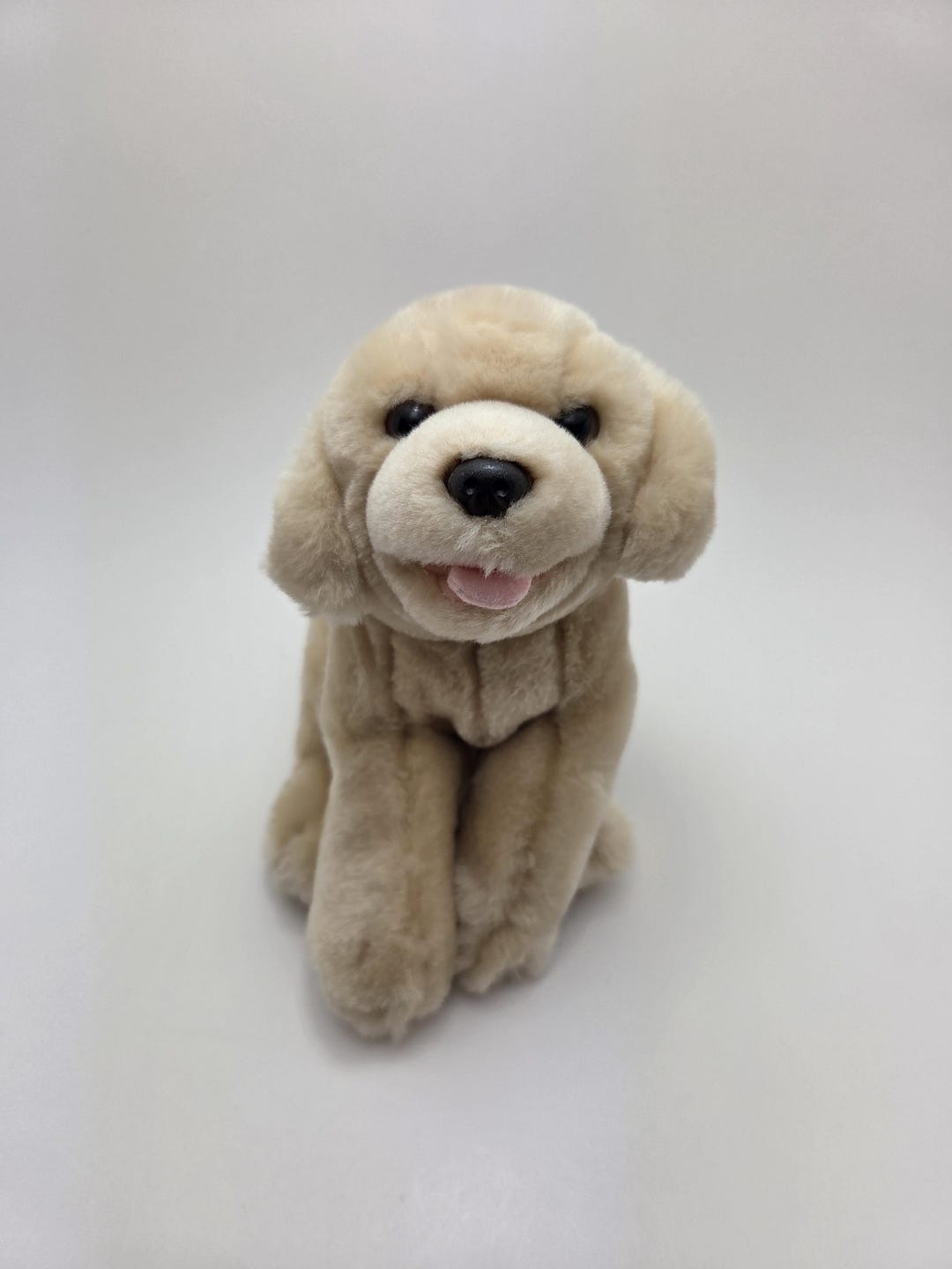 Vintage Golden Retriever Lab Plush Stuffed Animal Tongue Out, Soft