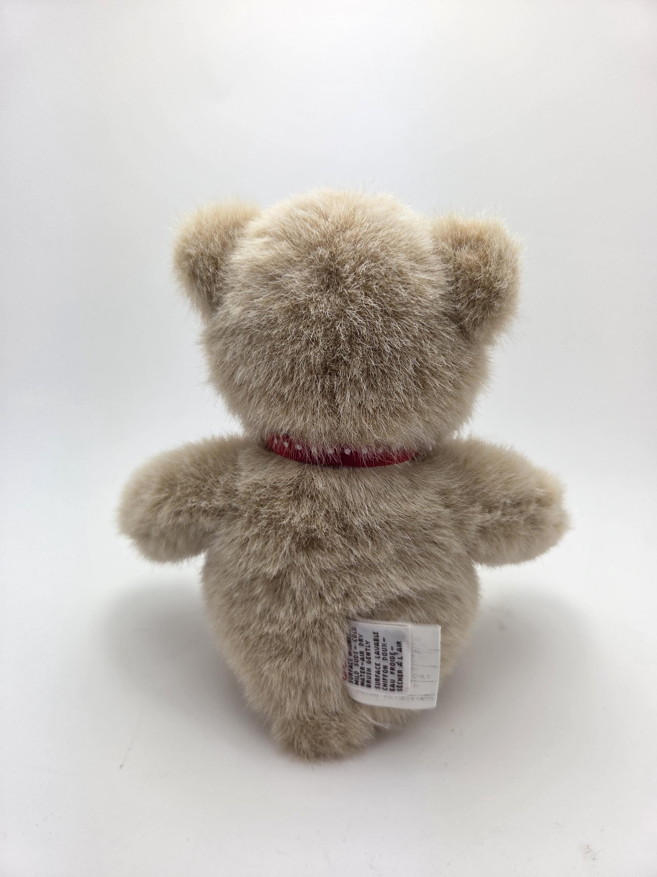 GUND Tan Light Brown Plush Teddy Bear With Red Polka Dot Bow Tie (10 ...