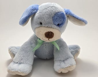 Peluche Prestige Baby, cachorro azul con parche en el ojo, raro (5 pulgadas)