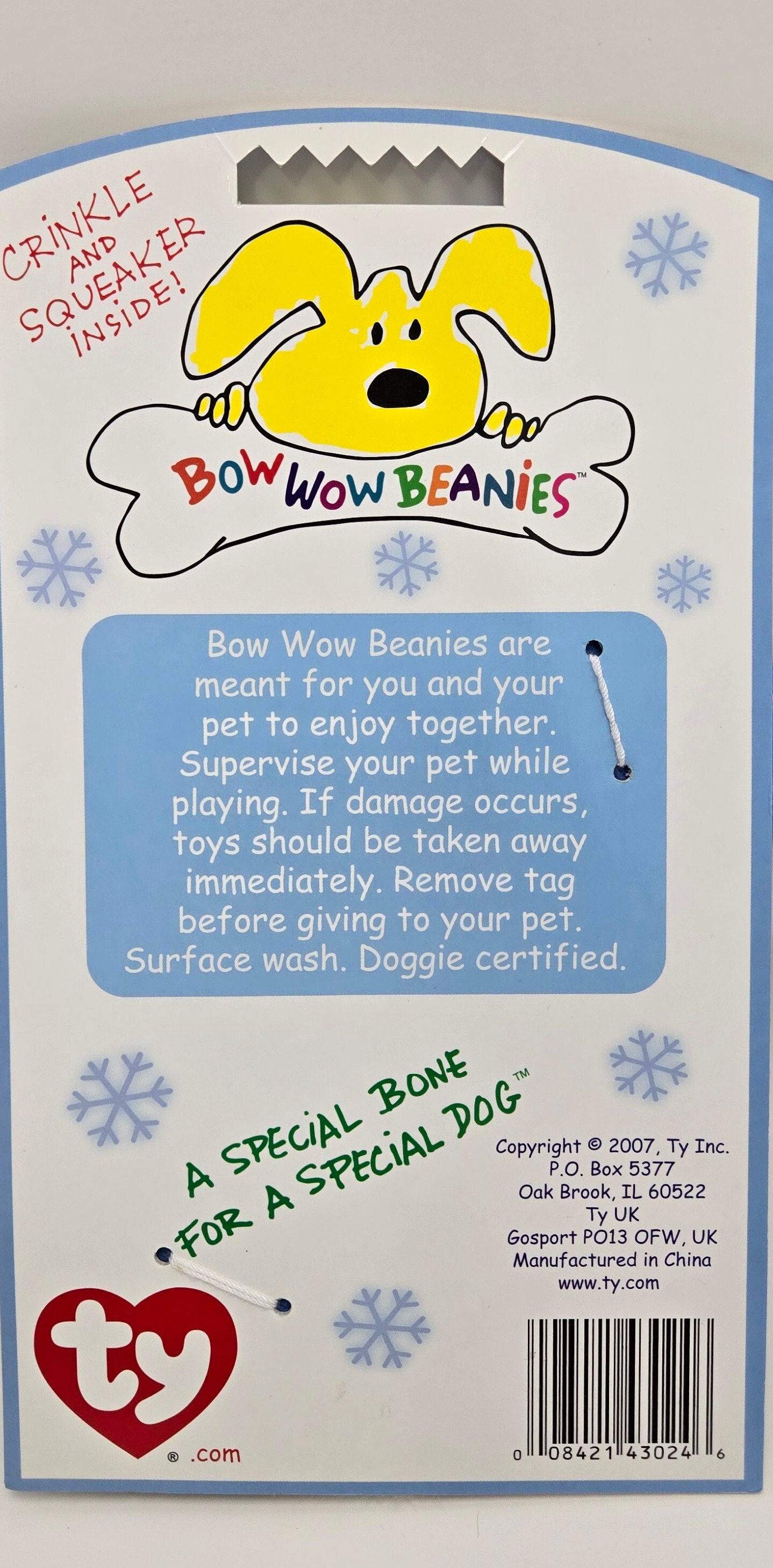 Ty Bow Wow Beanies - New in Box Dog Toy Squeaker Animals (5 Inch