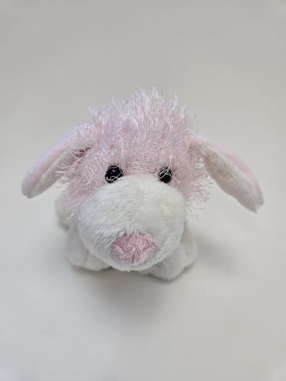 Vintage Webkinz Pink and White Dog Plush With No Tag/code, Ganz