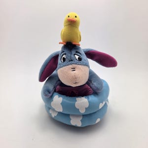 Disney Vintage Plush “Eeyore” the Donkey from Winnie the Pooh, Pool Floatie and Duck (6 inch)