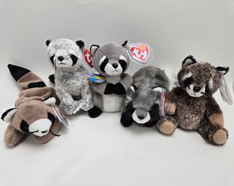 Ty Beanie Baby Waschbär - Mütze Babies (16 cm) Vintage Mützen