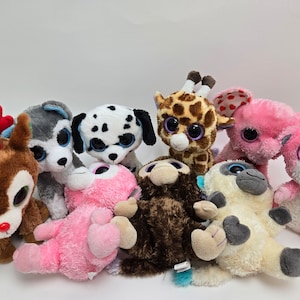 Ty Beanie Boo Solid Eyes - Beanie Boos - No Hang Tags (6 inch) Vintage Beanies