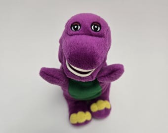 Vintage Barney & Friends lila Plüsch Dinosaurier 1990s (6 inch)