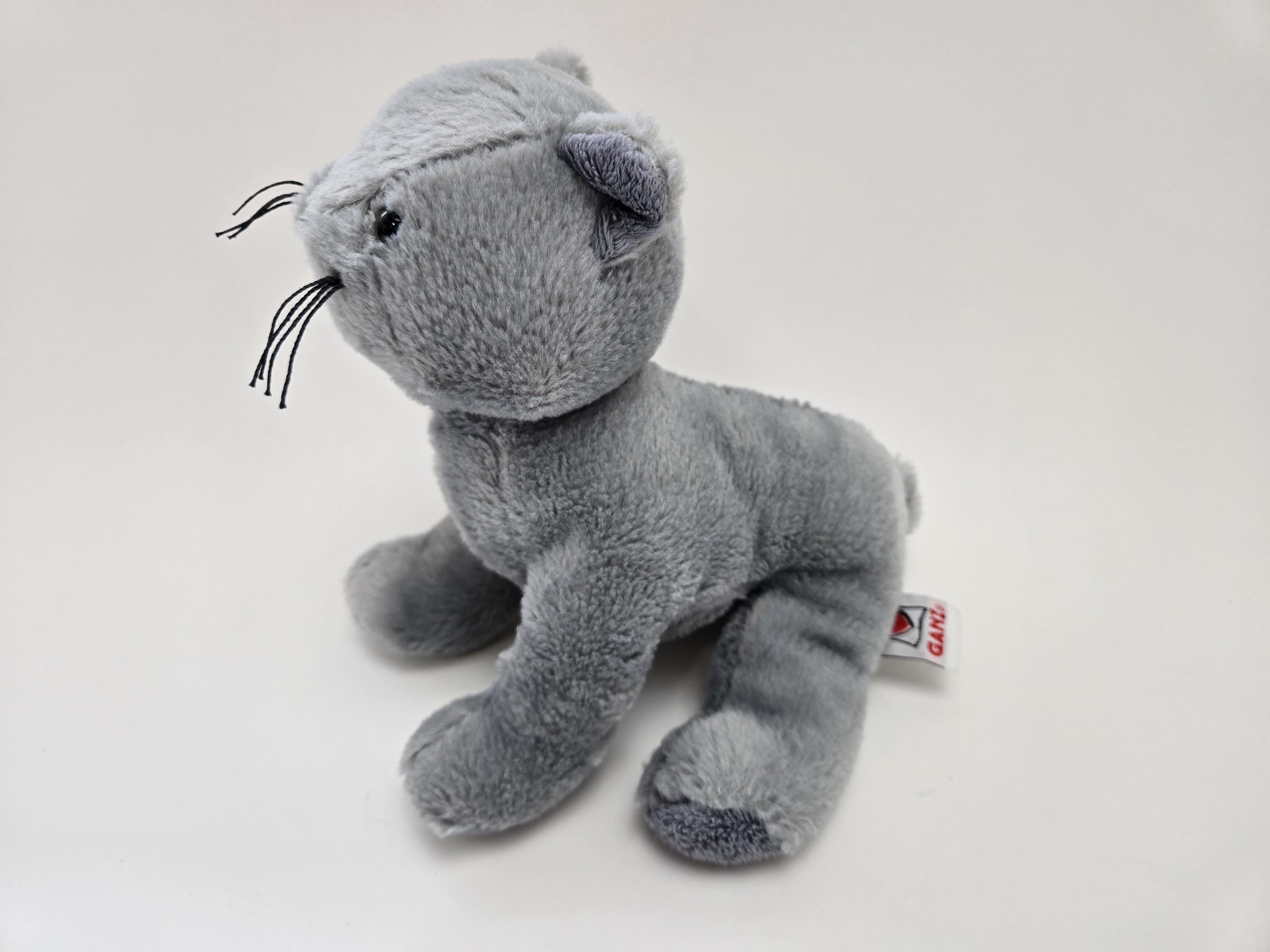 ビンテージ Webkinz「チャコールキャット」グレーの猫のぬいぐるみ