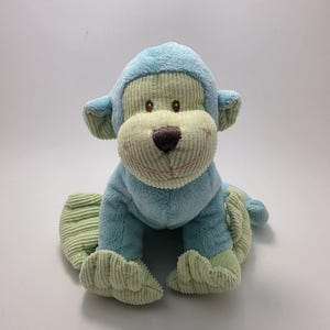 Knuffeldier baby Ganz met groene en blauwe aap, zeldzaam! (10 inch)