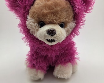 Vintage Gund Boo, il cane Pomerania più carino del mondo, pelo rosa e soffice! (25 cm)
