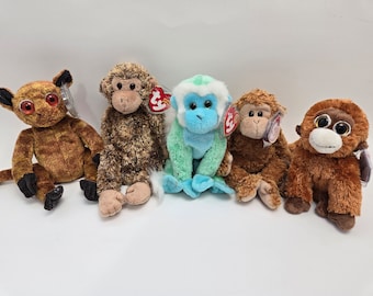 Ty ビーニーベイビー「サンセット」可愛いピンクのお猿さん！（6インチ