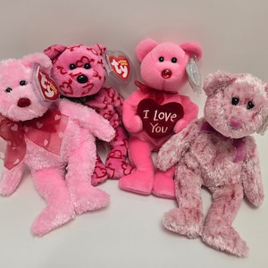 Ty Beanie Baby Valentine&#39;s Day Love Bears - Ty Beanie Babies Bears (8 inch) Vintage Beanies