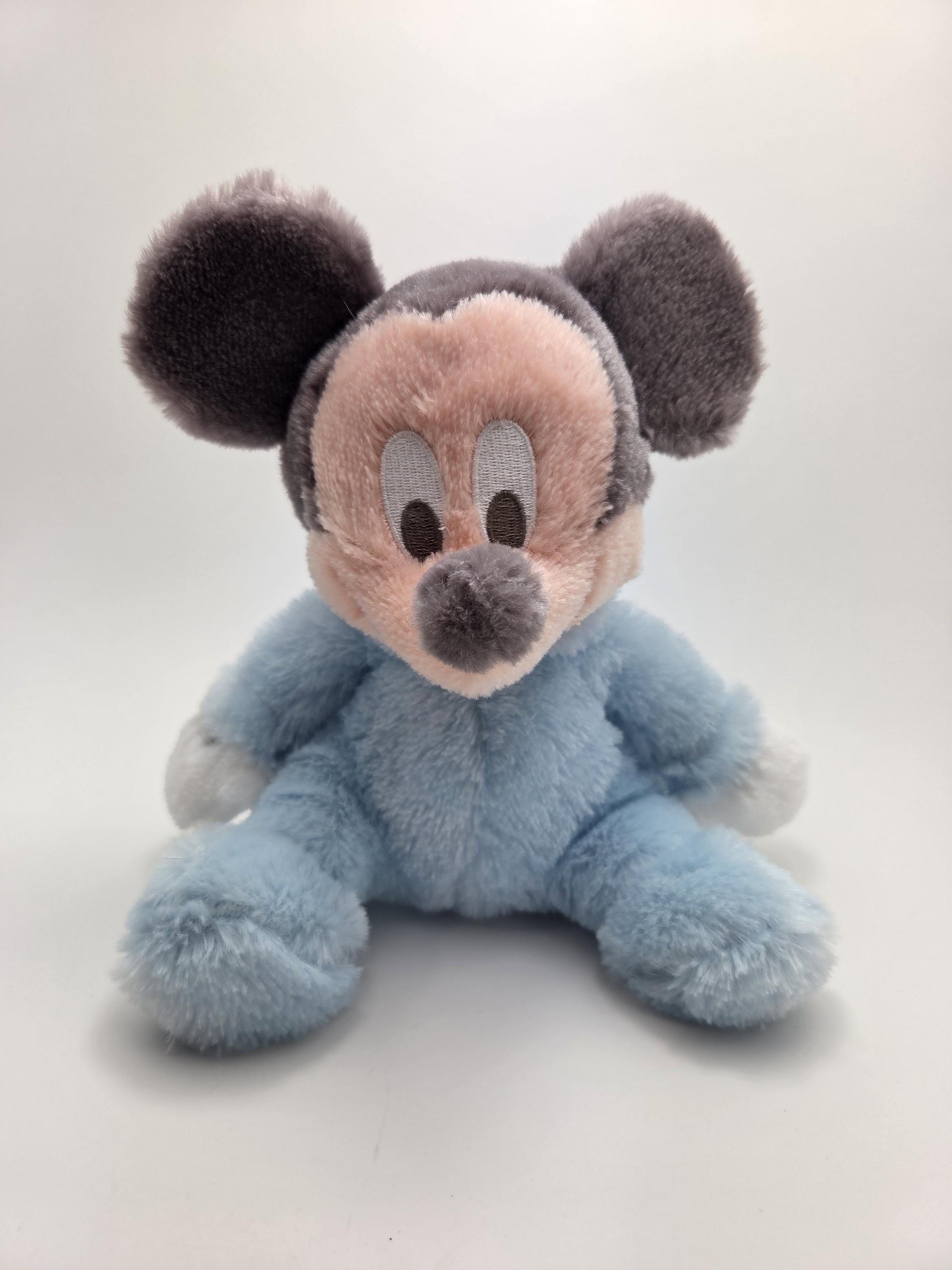 Disney Parks Baby Blue Mickey Mouse Plush Chime Rattle Stuffed