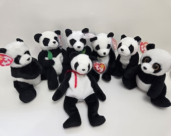 Ty Beanie Baby Panda Bears - Ty Beanie Babies (8 inch) Vintage Beanies