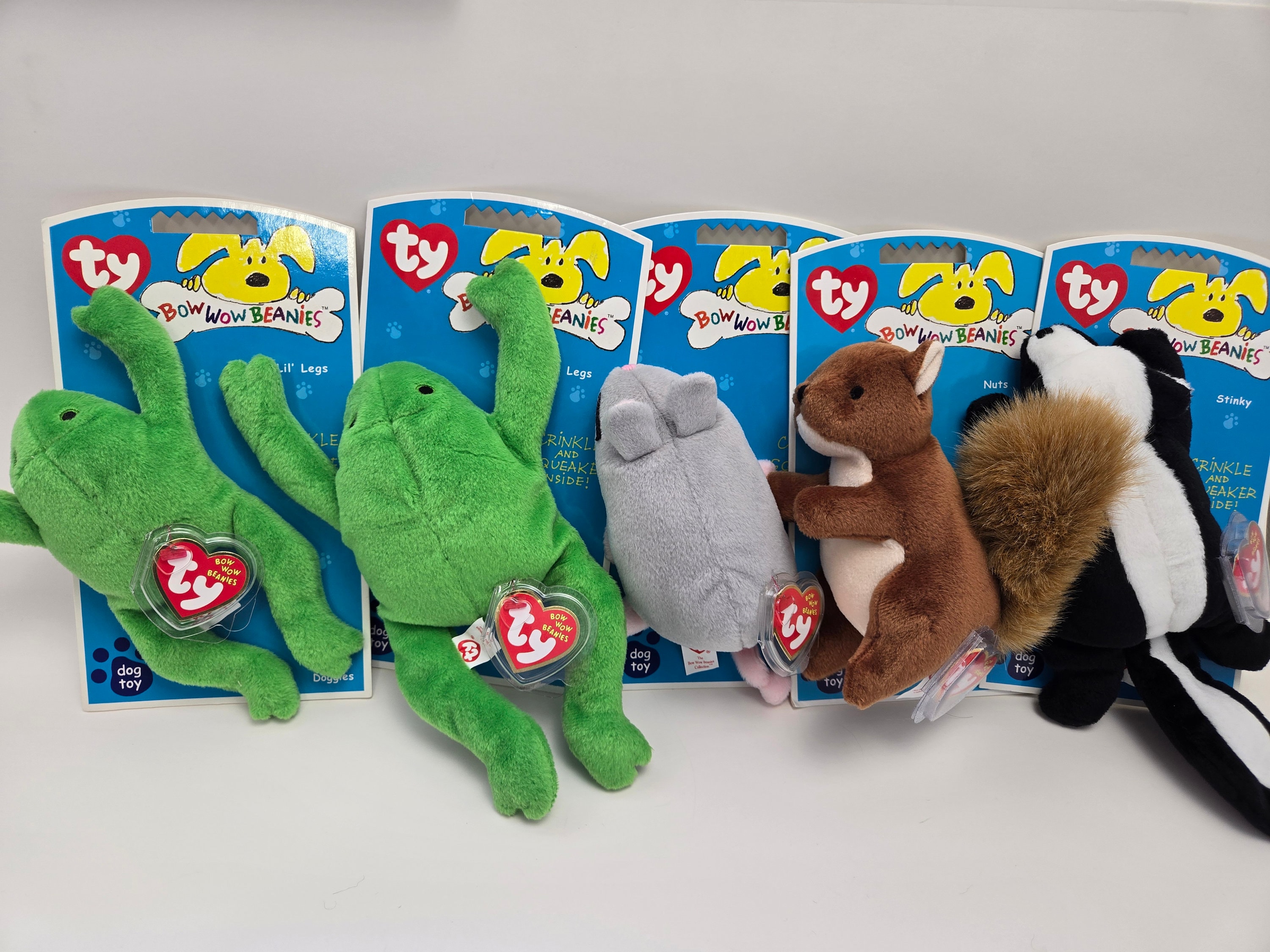 Ty Bow Wow Beanies - New in Box Dog Toy Squeaker Animals (5 Inch
