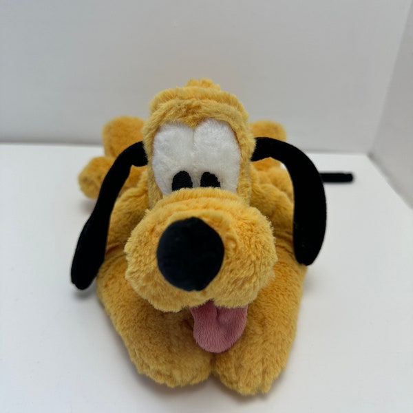 Walt Disney World Vintage Plush Pluto the Dog Green Collar, Vintage Collectible (10 inch)