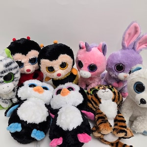 Ty Beanie Boo Solid Eyes - Beanie Boos - No Hang Tags (6 inch) Vintage Beanies
