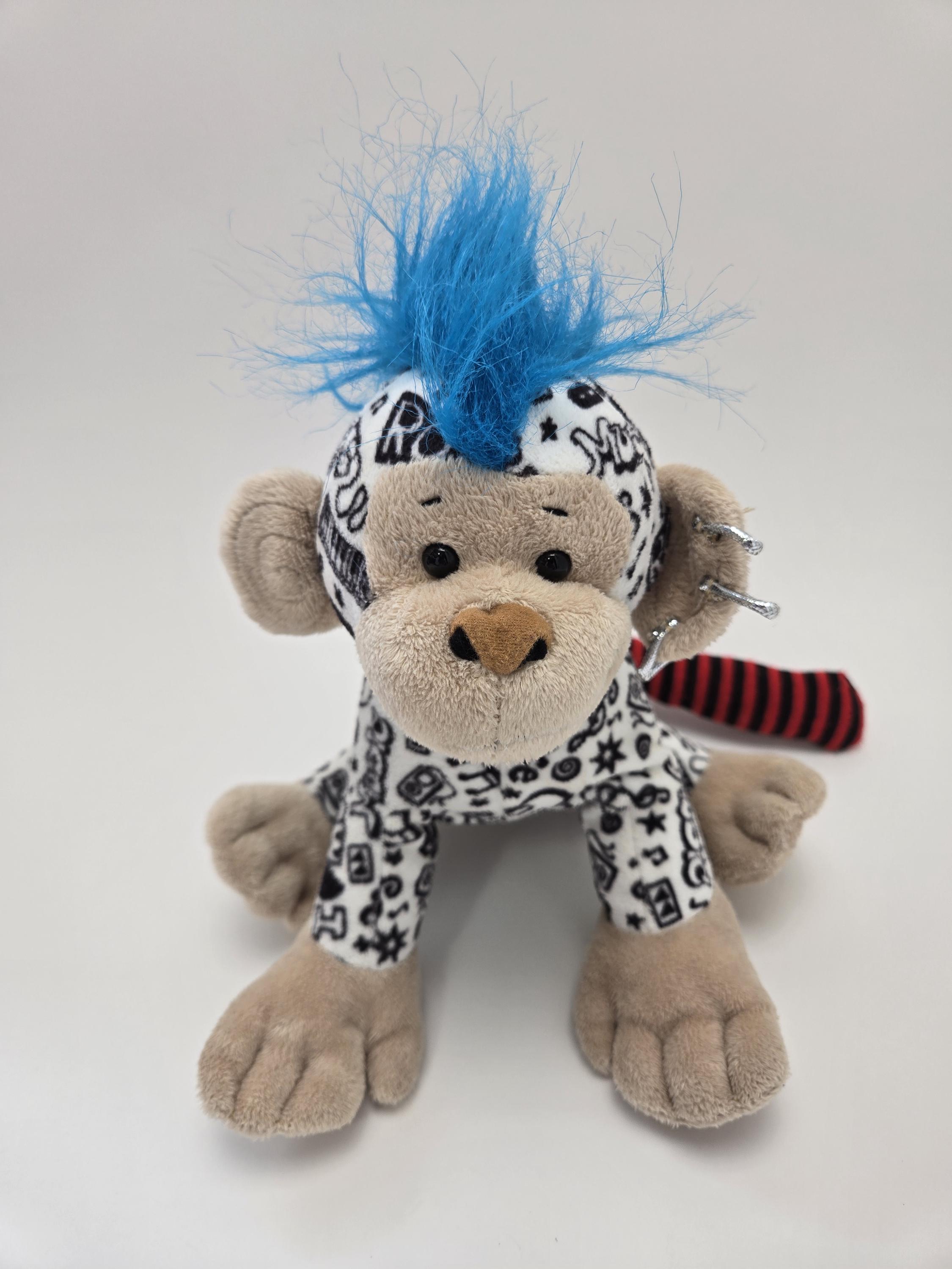 Adorable Vintage Webkinz “rockerz Monkey” No Tag/code, Ganz Plush