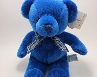 Peluche Russ Plush Sunburst, oso de peluche azul marino - Suave, nuevo con etiquetas (25 cm)