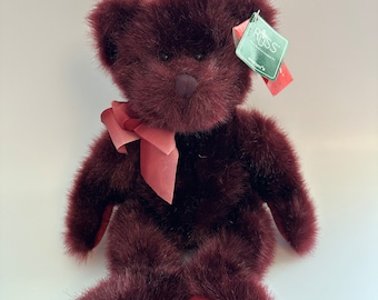 Russ Teddy Bear Minx the Burgundy Bear, New with Tags (14 inch)