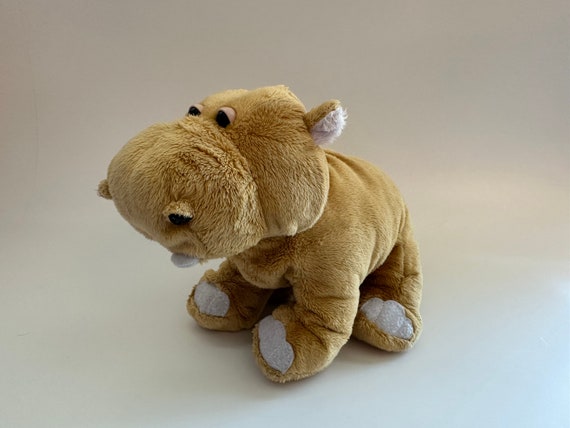 * vintage animal ୨୧ * ふわもこ brown クマちゃん Adorable Vintage Webkinz Hippo Plush With No Tag, Ganz Plush