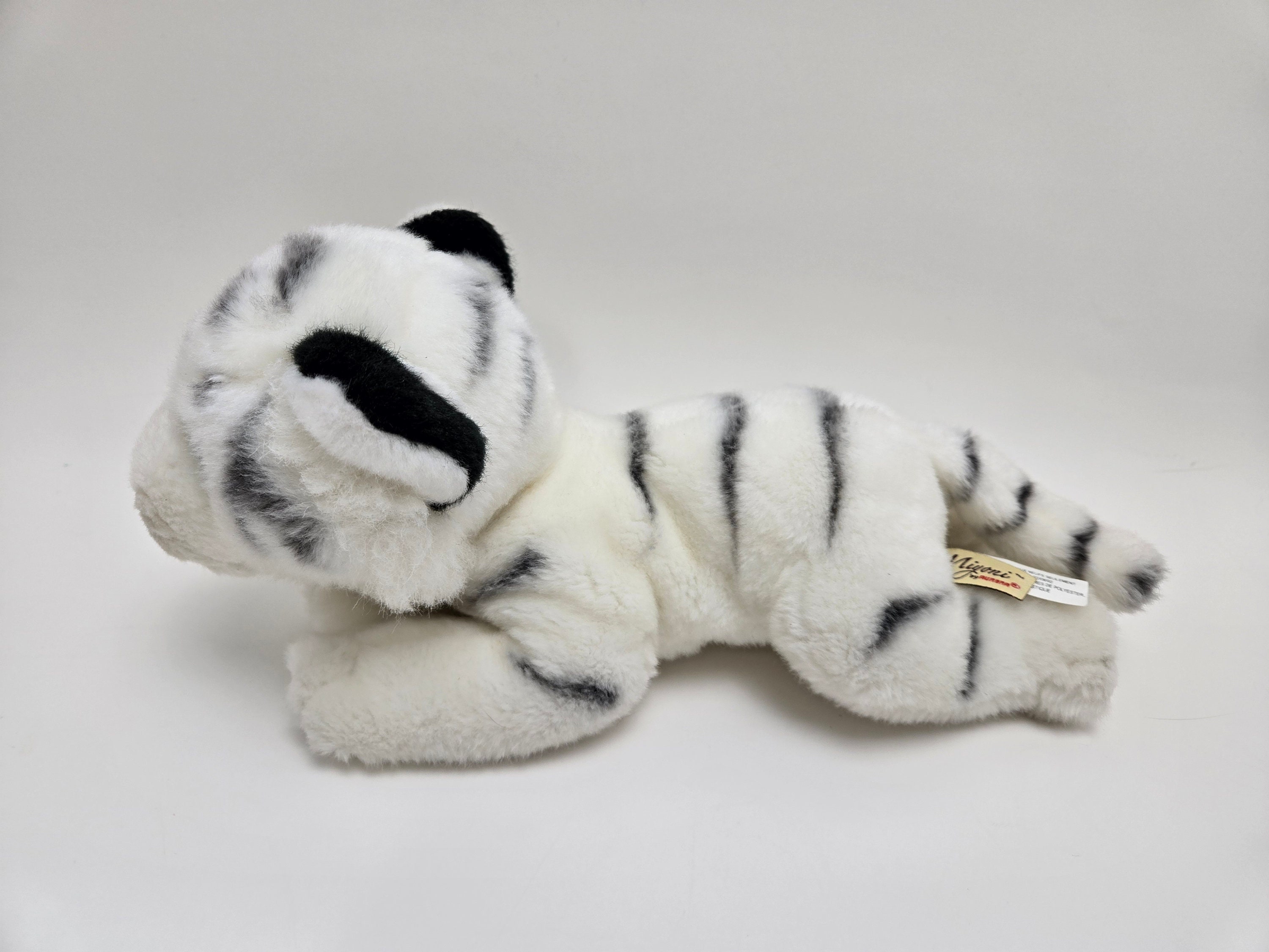 Aurora World MiYoni Plüschtiger 11 Zoll (ca. 28 Cm) – Weiß-schwarzer Kuscheliger Tiger, Weich & Detailreich