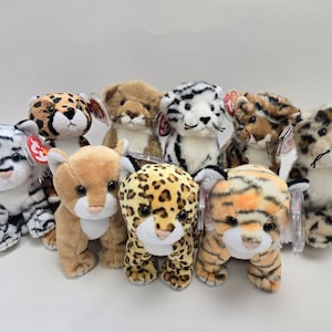 Ty Beanie Baby Cats - Wild Cat Beanie Babies (5 inch) Vintage Beanies