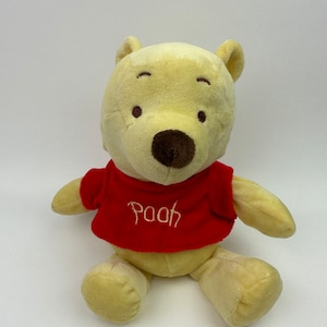 Vintage Plush Winnie the Pooh with Rattle inside, Vintage Collectible, Excellent condition without Tags (10 inch)