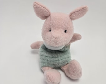 Peluche vintage de Disney "Piglet", el cerdito de Winnie the Pooh, artículo de colección vintage (5 pulgadas)
