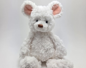 Gund "Mojo" the White Mouse Stuffed Animal! Vintage Collectible Mouse Plush, Soft Adorable (8 inch)