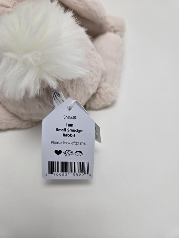 Jellycat Small Smudge Rabbit Plush New With Tags Collectible