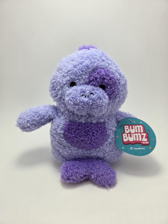 Bum Bumz Aquabumz Cairo the Purple Manatee Soft Plush Stuffed