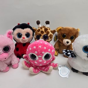 Ty Beanie Boo “zuri” the Purple and Blue Monkey - No Hang