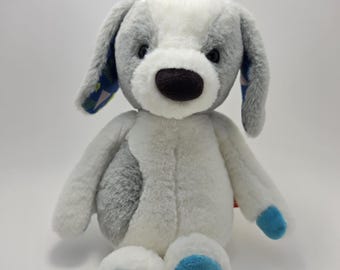Cachorro de pelúcia vintage B Softies com patas azuis (23 cm)