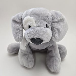 Baby Gund &quot;Spunky&quot; the Gray Puppy Dog Soft! Vintage Collectible Dog Plush (8 inch)