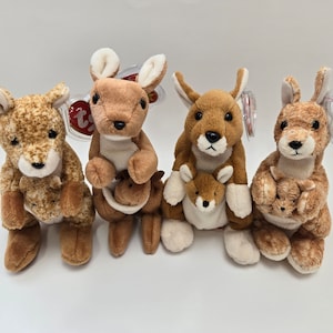 Ty Beanie Baby Kangaroos - Kangaroo Beanie Babies (6 inch) Vintage Beanies