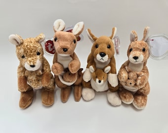 Ty Beanie Baby Kangaroos - Kangaroo Beanie Babies (6 inch) Vintage Beanies