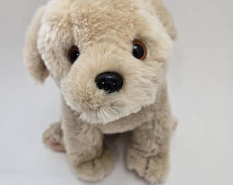Vintage Yellow Lab Plush, Vintage Collectible, Excellent condition without Tags (10 inch)
