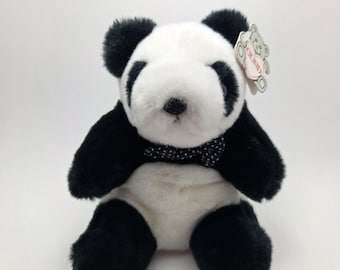 Vintage 80s GUND Panda Bear Sitting 8
