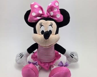 ディズニー ピンク ヴィンテージ ミニーマウス ぬいぐるみ タグなし (7インチ)