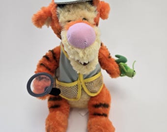 Disney Nature Walk Tigger Plüsch von Winnie Puuh, Vintage Sammlerstück (26 cm)