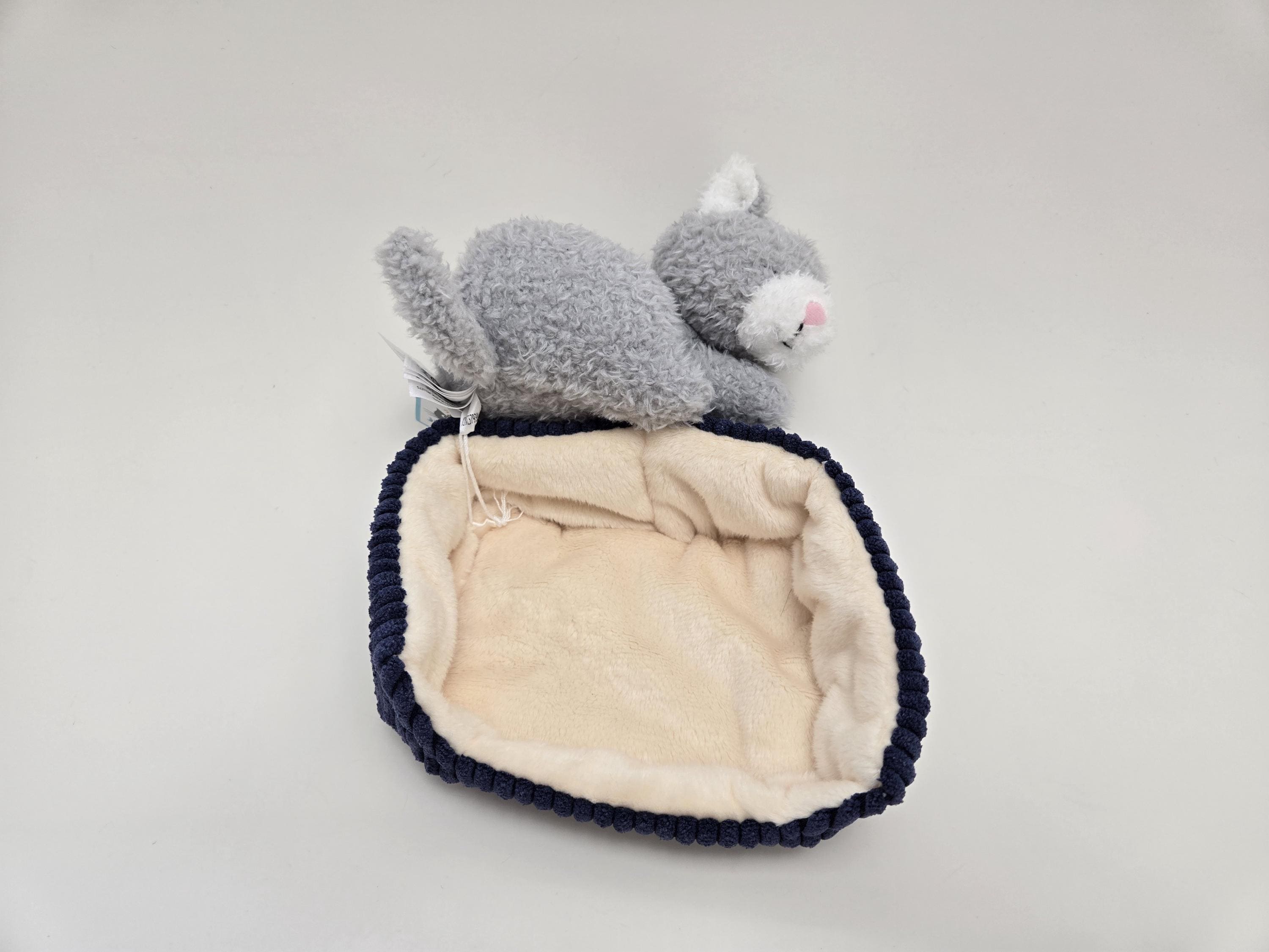 Jellycat Napping Nipper Cat With Basket Plush New With Tags Pre