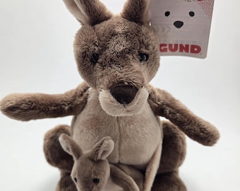 Gund ""Jirra" das Känguru Plüschtier mit Baby Joey, Vintage!" (28 cm)