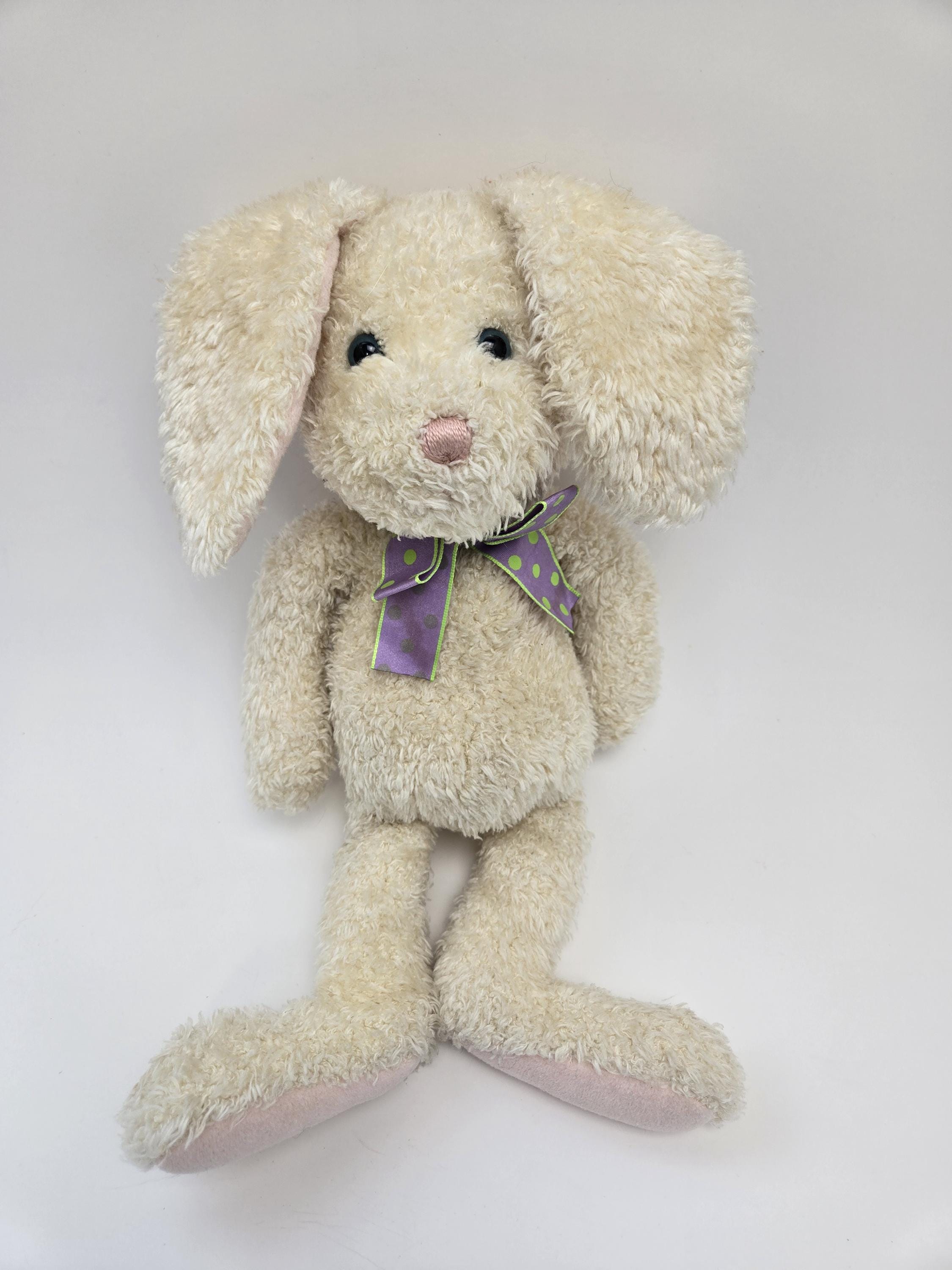 Gund Cream Fluffey Medium Plush Stuffed Animal - Beans In Paws, Satin Ears & Tail - View #6