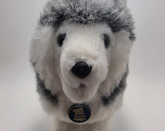 Dakin 1977 vintage husky staande hond pluche knuffeldier (16 inch)