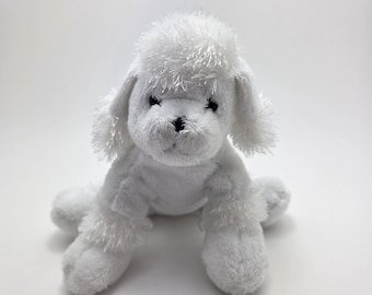 Vintage Webkinz Lil Kinz witte poedel pluche zonder label, Ganz pluche (5 inch)