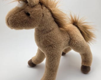 Vintage Douglas Standing Horse Stuffed Animal, Douglas Plush (10 inch)