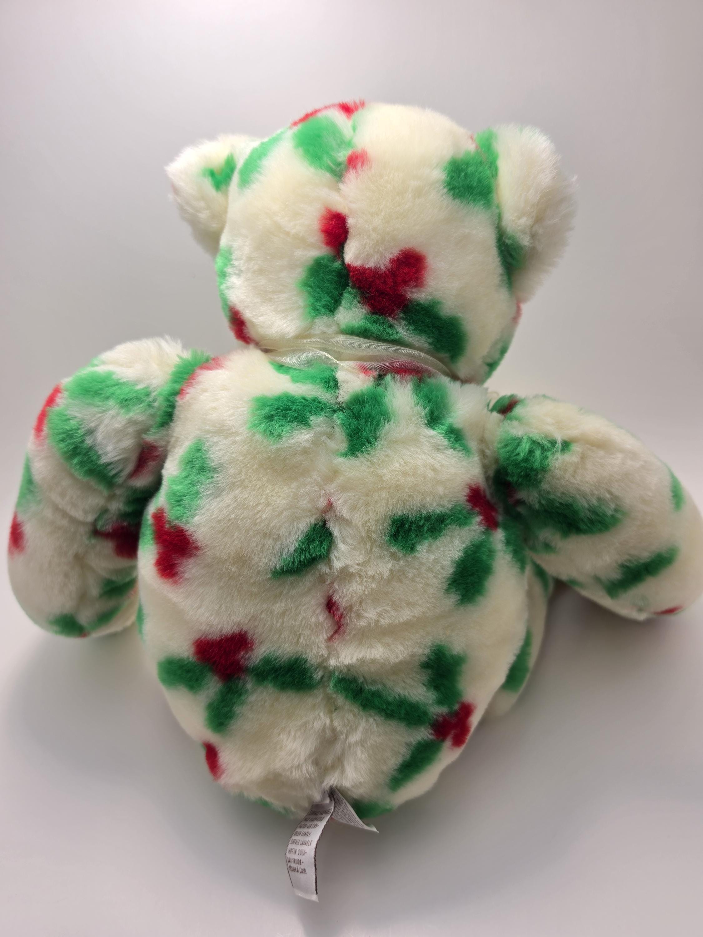 GUND Teddy Bear Plush Stuffed Animal "holly Bearies" Red & Green W/ Bow ...
