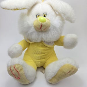 Best Made Toys Yellow and White Vintage Bunny, Vintage Collectible! (10 inch)