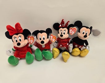 Ty Beanie Babies - Mickey Mouse and Minnie Mouse Beanies! (6 inch) Vintage Beanies