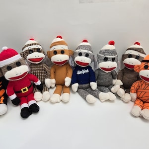 Ty Beanie Baby Sock Monkeys - Monkey Beanie Babies (8 inch) Vintage Beanies